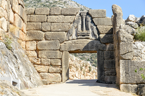 Ancient Greek Ruins - Lion Gate at Mycenae