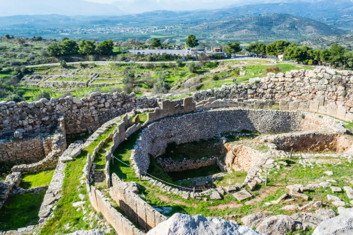 A photo of Mycenae, archaeological place at Greece