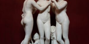 Statue of the Three Graces with Cupid