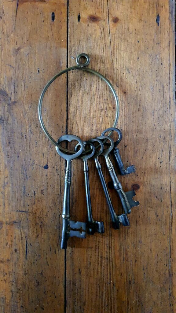a set of keys on a keyring