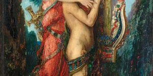 A painting of Hesiod and the Muse by Gustave Moreau.