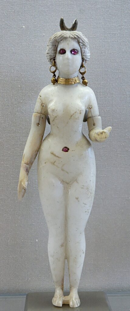 This is a statue from the Louvre Museum believed to depict Astarte or possibly Ishtar.
