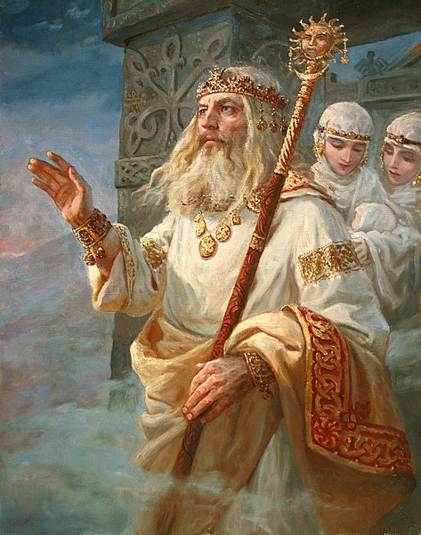 Painting of Rod and Rozhanitsy by Andrey Shishkin.